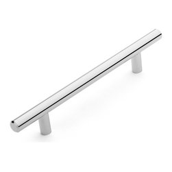 Dynasty Hardware - European Style Polished Chrome Bar, Pulls, 7-3/4" Bar, Pull - Cabinet And Drawer Handle Pulls