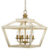 Golden Lighting 0839-6 Haiden 6 Light 23"W Taper Candle Style - Burnished