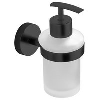 Matte Black Wall Mounted Frosted Glass Soap Dispenser
