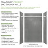 Transolid PWKX60368412-240 Prodigy 60"x36"x96" Shower Wall Kit, Grey Vertical