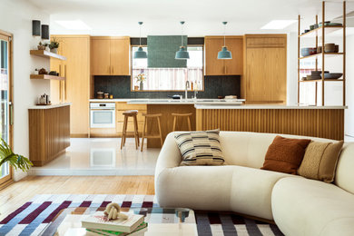Example of a 1960s living room design in Orange County