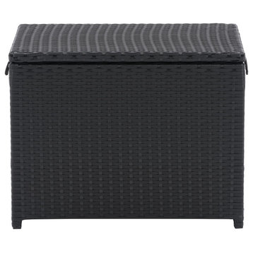 CorLiving Parksville Black Wicker / Rattan Insulated Cooler Table