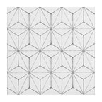 FloorPops  Kikko Peel & Stick Floor Tiles - Gray & White