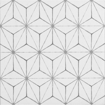 FloorPops  Kikko Peel & Stick Floor Tiles - Gray & White