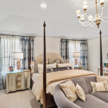 Elegant Master Bedroom with Four-Poster Bed and Luxurious Details