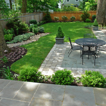 Bluestone and Paver Brick Patio