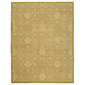 Rug N Carpet - Handwoven Oriental 9' 1" x 12' 0" Decorative Oushak Area Rug