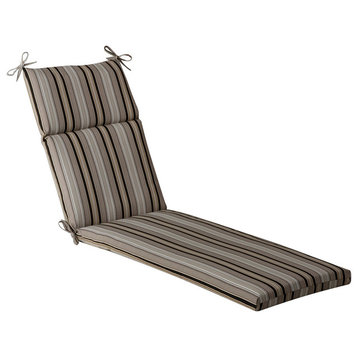 Getaway Stripe Black Chaise Lounge Cushion