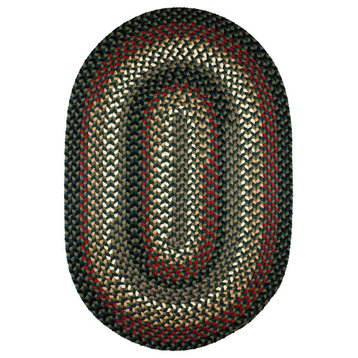 Santa Maria Traditional Braided Rug Verdant 5'x8' Oval