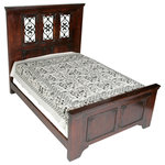 Moti - Queen Bed - Old World designs meets modern day functionality in this timeless collection. Made to feel right at home in a wide range of homes, these pieces are are beautifully hand carved in all the right places and will be cherished for generations.      Crafted of Kiln-dried solid Acacia Wood with a hand finished warm deep stain.