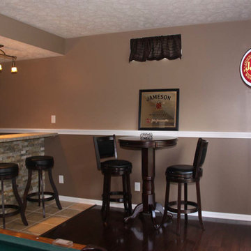 Walk Out Basement Finish With Basement Bar