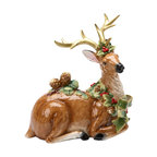 Reindeer Pinecone Figurine