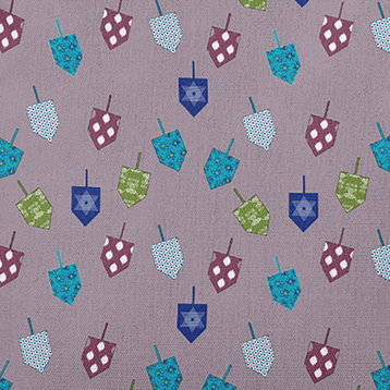 Dreidel Pattern Accent Pillow, Light Purple, 18"x18"