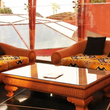Decoración en la recepción de hotel