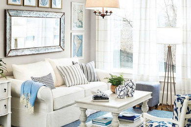 Beach style family room photo in Miami
