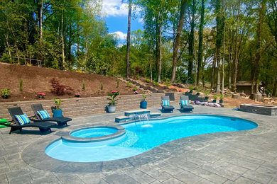 Trendy pool photo in Raleigh