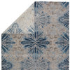 Kavi by Jaipur Living Thea Knotted Abstract White/Navy Area Rug, 5'6"x8'