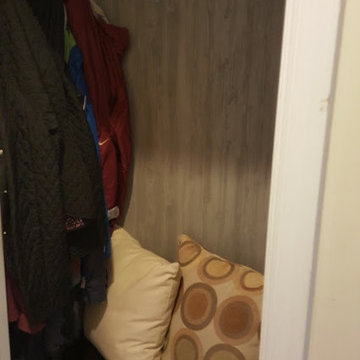 Coat Closet turned MudRoom