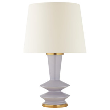 Whittaker Medium Table Lamp in Lilac with Linen Shade