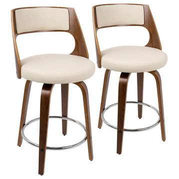LumiSource Cecina Counter Stool With Swivel, Set of 2