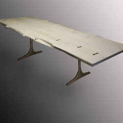 Studio Shot of the Bleached Slab Dining Table - Dining Tables