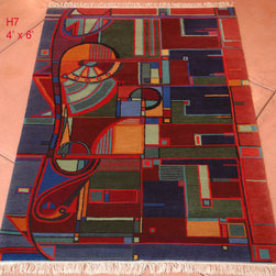 Custom hand knotted rug designs - Rugs