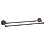 Door Corner - Naples Series Bathroom Collection, 24" Double Towel Bar - Concealed Screw Mounting System