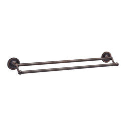 Door Corner - Naples Series Bathroom Collection, 24" Double Towel Bar - Towel Bars
