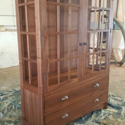Air Dried Walnut China Hutch - China Cabinets And Hutches