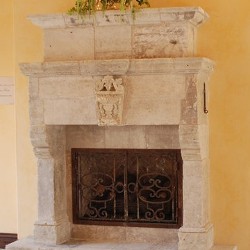 Antique Stone Fireplace Mantels