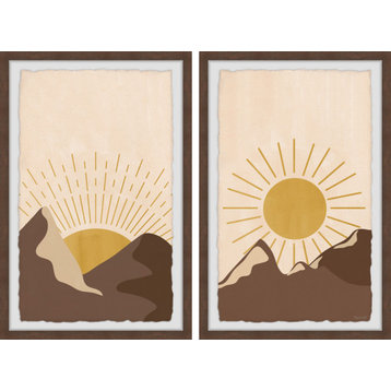 Sunrise at the Summit Diptych, 2-Piece Set, 16x24 Panels