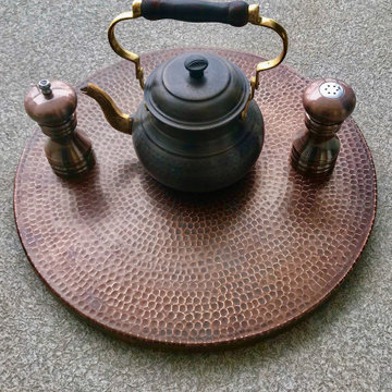 18" Hammered Copper Lazy Susan (LS18DB)