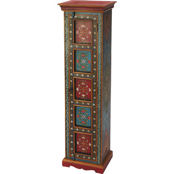 Amir Hand Painted Tall Cabinet - Artifacts