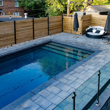 Toronto Landscaping Project with Pool Construction Interlocking and Deck