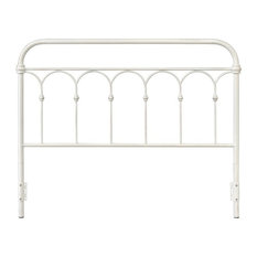 Hopewell Metal Headboard, Antique White, Full