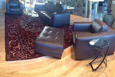 Transitional family room photo in San Diego
