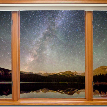 Rocky Mountains Milky Way Sky Classic Window View