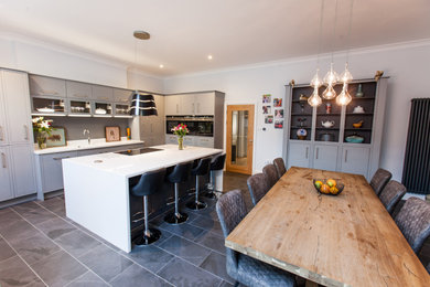 Inspiration for a contemporary kitchen in Devon.