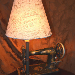 Unique Vintage Sewing Machine Base Table Lamp-FREE SHIPPING - Table Lamps
