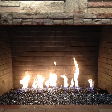 Glass Fireplace Doors & Gas Logs or Fire Features