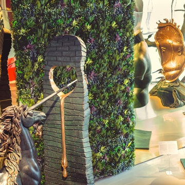 Faux Green Walls in Art Museum