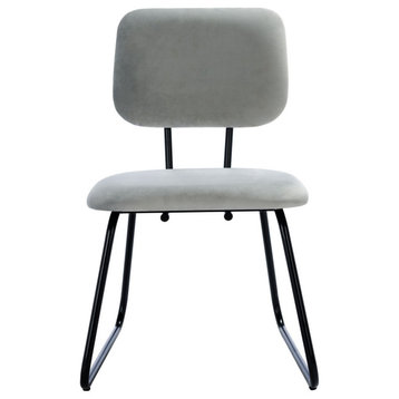 Safavieh Chavelle Side Chair, Light Grey/Black
