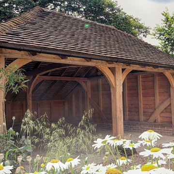 2 Bay Traditonal Oak Framed Carport