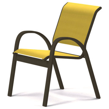 Aruba II Sling Cafe Chair, Textured Beachwood, Yellow