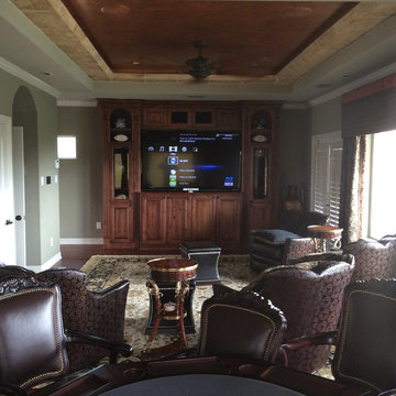 80" LED TV with in ceiling speakers