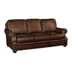 Hardwood Frame Leather Sofas Houzz 1st Avenue Wiltshire Brown Leather Sofa Sofas