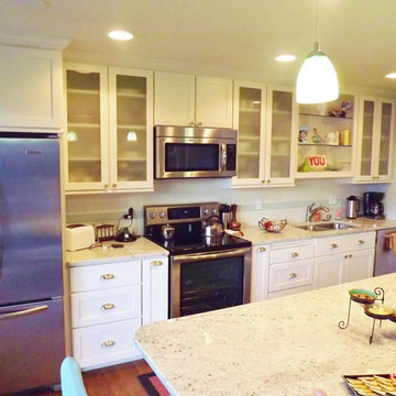 White Shaker Kitchen with a Beach Feel - Camano Island