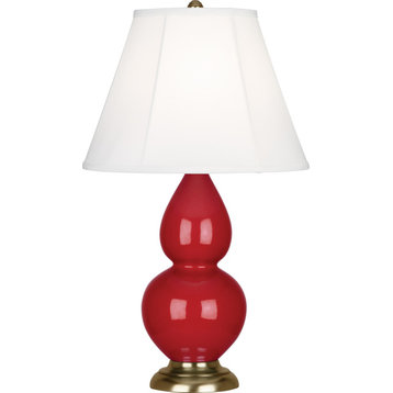 Small Double Gourd Accent Lamp, Ruby Red