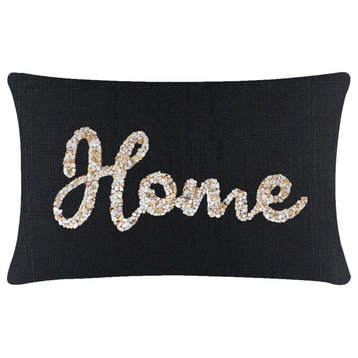Sparkles Home Shell Home Pillow - 14x20" - Black