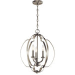 Kichler - Pendant 3-Light - Designed with an intertwined spherical shape and geometrical details, the Voleta(TM) 3-light pendant with Brushed Nickel finish makes a great statement piece, adding visual interest to any room.in.,